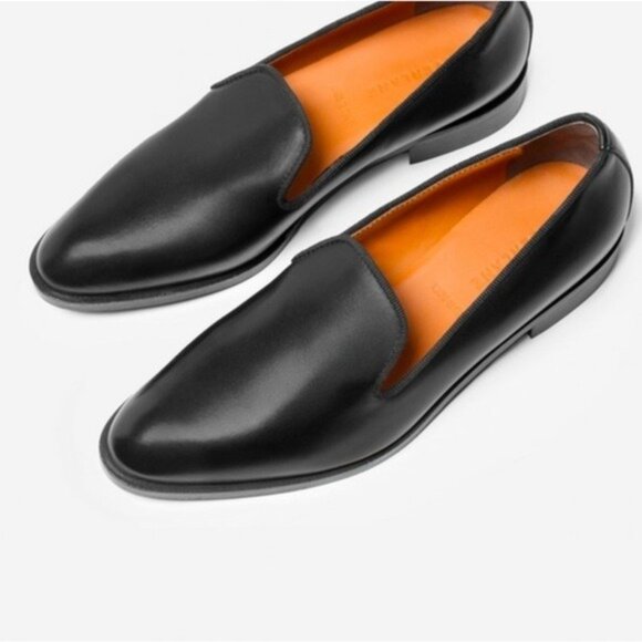 NEW Everlane The Modern Smoking Loafer 5.5 Black Italian Leather Menswear - Picture 1 of 12